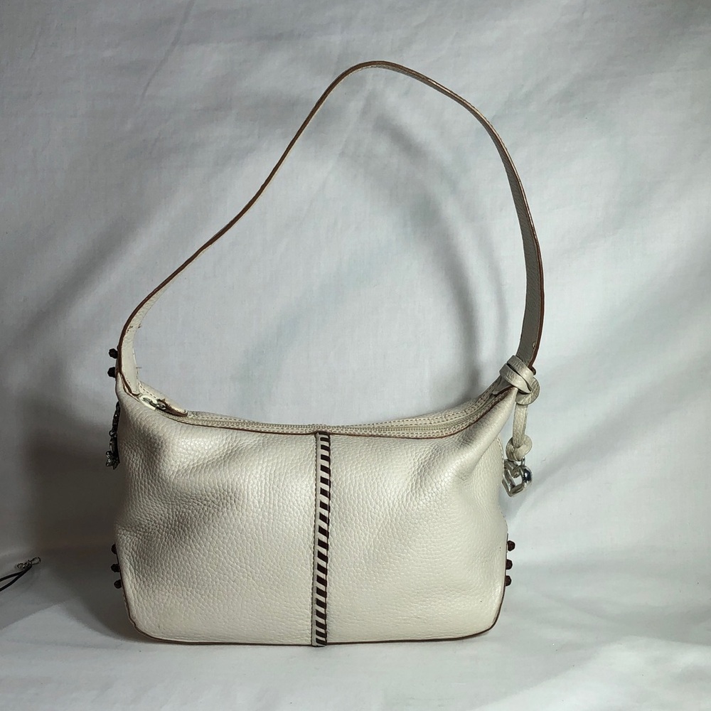 NWT Classic Cream with Brown Stitching Shoulder Bag by Brighton